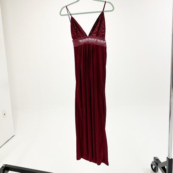 Red Satin Y2K Maxi Dress - Picture 1 of 4